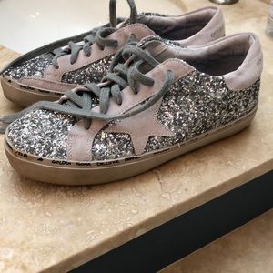 Golden Goose sparkly sneakers size 38.